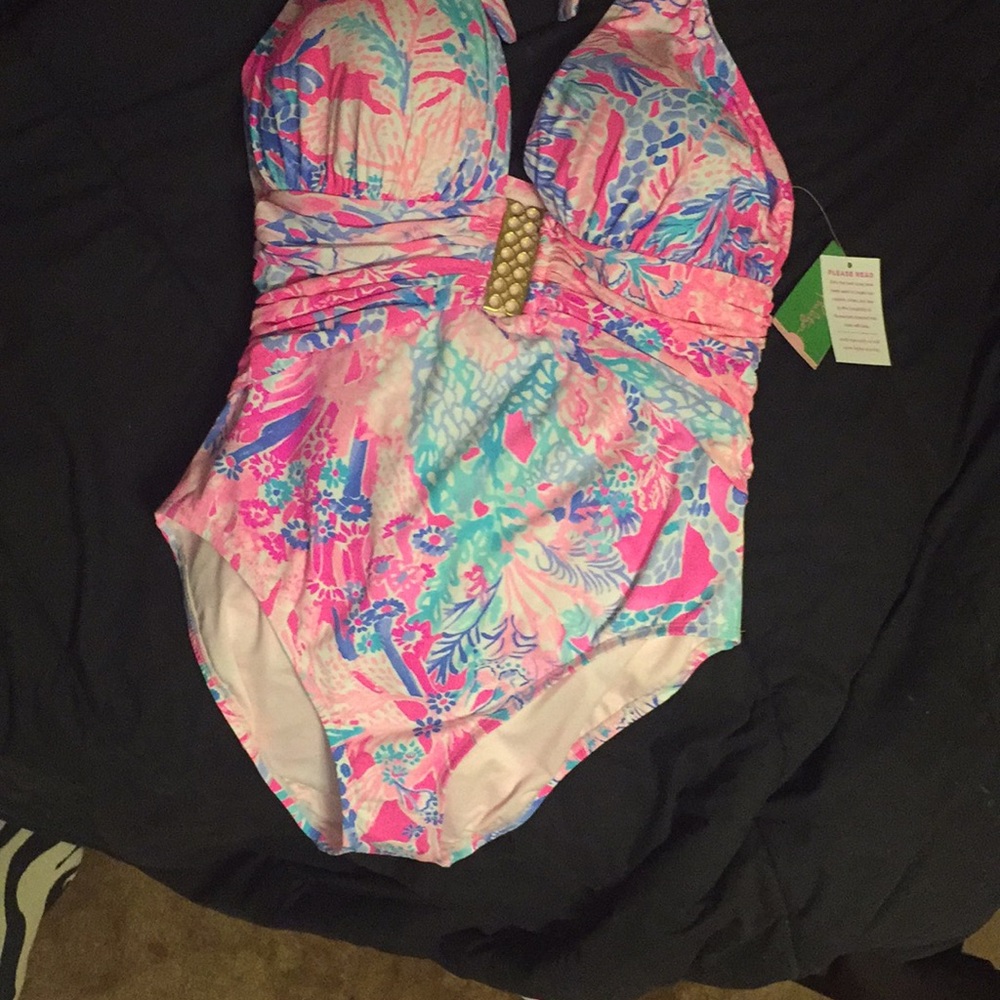 NWT LILLY PULITZER BATHING SUIT SZ 14